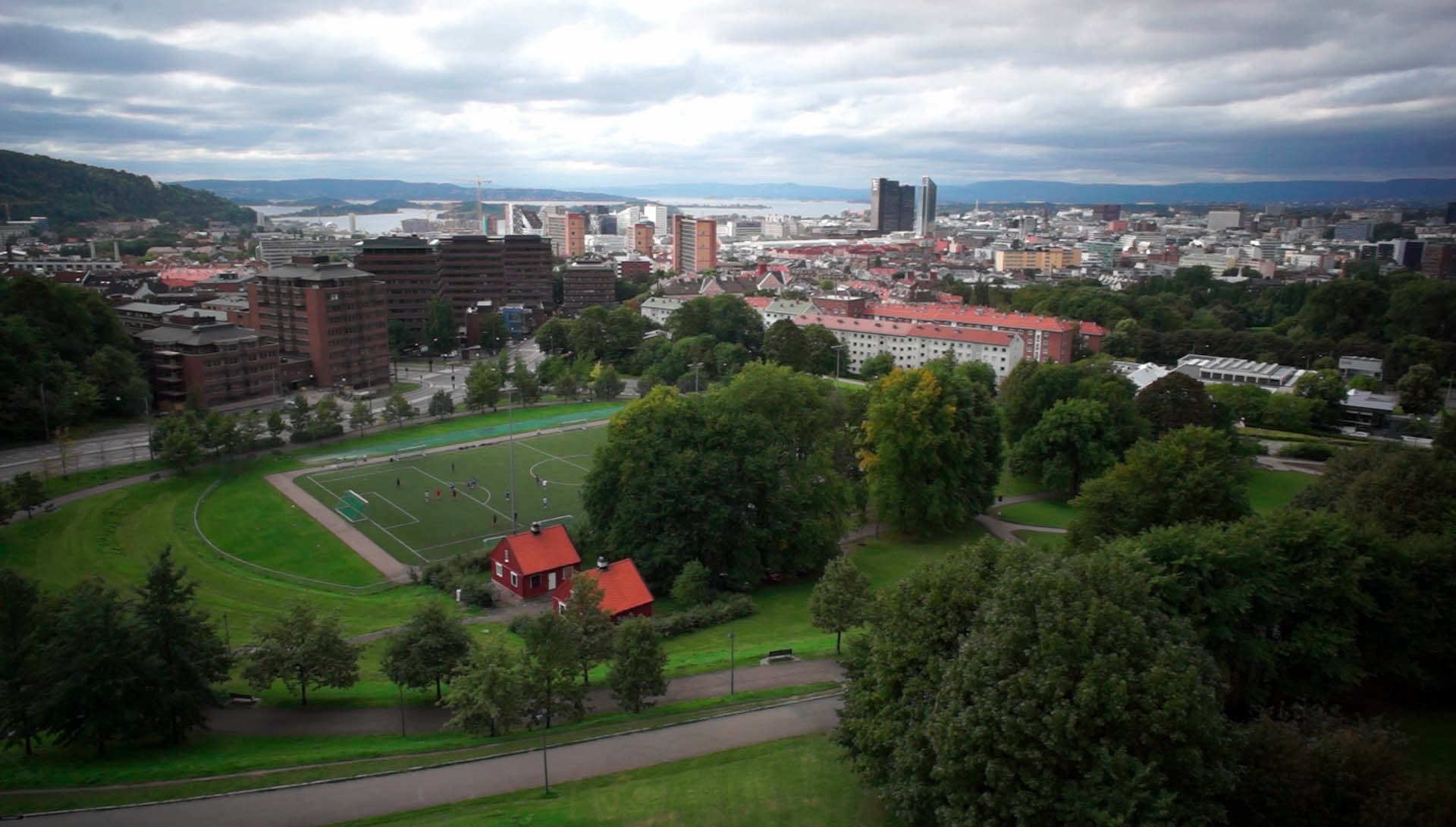 Utsikt over Oslo fra Tøyentaket
